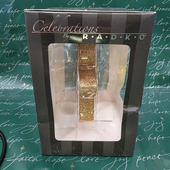 Christopher Radko Celebrations 25th Anniversary Glitter Gingerbread Ornament Box - Picture 3 of 10